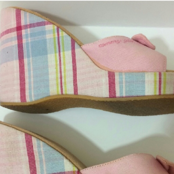 Tommy girl Plaid wedge shoes - Picture 1 of 4
